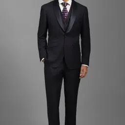 louis philippe Men Three Piece Suit Printed Suit-picture-18