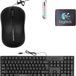 ZEBRONICS K20 Keyboard, Comfort Mouse, MousePad, 1W Cable Protector .(Set of 4). Combo Set-picture-20