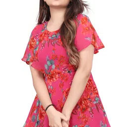 rosasignora Women Maxi Pink Knee Length Dress image 3