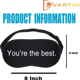 vartin U R Best Quotes Cartoon Eye Mask for Kids/Adults For Sleeping Yoga Travel Mask image 3