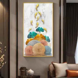 the next decor Floral Koi Bliss Artistry Glass Finish Vertical Wall Art-picture-35