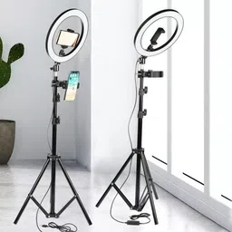 DEEPA ENTERPRISES 10" inch LED Ring Light with 7 Ft Tripod Stand Combo and Phone Holder Tripod-picture-21