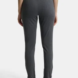 jockey 1301 Super Combed Cotton Elastane Stretch Women Solid Grey Track Pants image 3