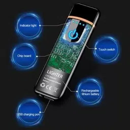 iivaas Touch Screen Lighter USB Charging Lighter Touchscreen Electronic Double Sided Lighters Pocket Lighter image 2