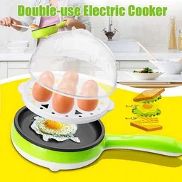 star prim Multi functional 2 in 1 Single Layer Egg Boiler Steamer Cooker With Handle Single Layer Egg Boiler Steamer Cooker with Handle and Capacity of 7 Eggs Egg Cooker image 2