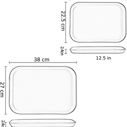 oicia Ice Cream Tray, Table Tray Organizer, Long Tray, Large Trays for Serving, Food Tray image 2