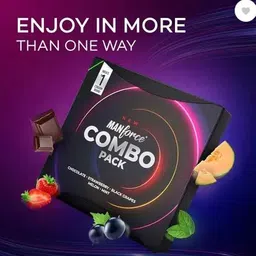 manforce Black Grapes, Melon & Mint Dotted Condom (Set of 2, 40 Sheets) Condom image 2