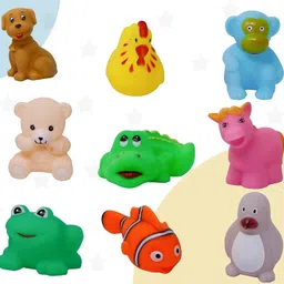 gomzy Most Popular Chu Chu Bath Toys 12 Pcs Mix Cute Animals Toy Bath Toy image 2