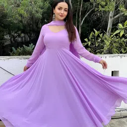 tisvara Georgette Stitched Anarkali Gown image 3