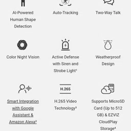 EZVIZ Cs - H 8C (3MP,POE) PAN & TILT POE WIRED PAN & TILT 512 GB SUPPORTED Security Camera image 4