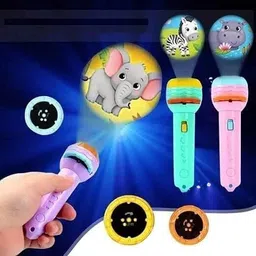 calyxia Kids Slide Projector Torch, Easy-to-Use Interchangeable Slide Bedtime Fun image 1