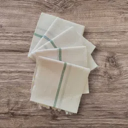 AMIT COLLECTIONS COTTON HANDKERCHIEF (PACK OF 5) ["White"] Handkerchief image 3