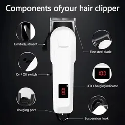 JAMMY ZONES 809A KM Professional Trimmer Beard Clipper Salon Styler 4 Length Settings A225 Fully Waterproof Trimmer 240 min Runtime 4 Length Settings image 4