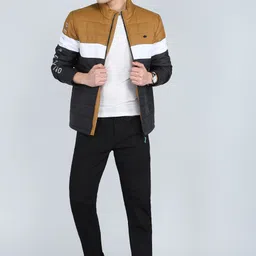 peter england Men Striped Casual Jacket image 2