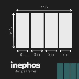 inephos Lord Ganesha Gold Wood Framed Spiritual Art Panel Set of 4 image 3