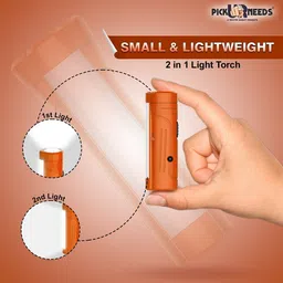 make ur wish Rechargeable 25W Super LED Mini Emergency Flashlight Torch With Side Lamp 3 hrs Torch Emergency Light image 3