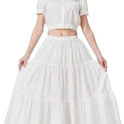 sarojani Women Floral Print Flared Black Skirt-picture-18