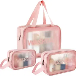 trexee Makeup Bag with Pouch Set, Clear Cosmetic Organizer Bag Party, Casual, Regular, Occasion Vanity Box-picture-27