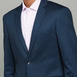 park avenue Men Solid Single Breasted Formal Blazer image 5