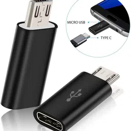 Aenoko Type C 0.01 m USB 3.1 Type C Female to Micro USB Type B 2.0 Male Data Sync Adapter and Without Cable Charging Connector for Smartphones and Tablets(Black) image 2