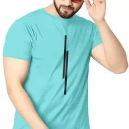 p collection Pack of 3 Men Printed Round Neck Polyester Black, Grey, Light Green T-Shirt image 4