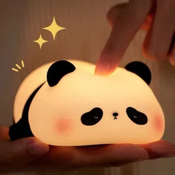 unzag Cute Panda LED Night Light Warm-White Silicone Night Lamp for Kids Bedroom Décor Night Lamp-picture-28