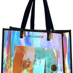proudme Multicolor Women Tote Rainbow Tote Bags for College Ladies Big Shoulder Bag-picture-13