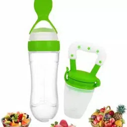 qtypiy Squeeze Fresh Food Spoon Feeder Bottle with Food Dispensing Spoon Feeder-picture-16