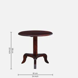 amberville from pepperfry Stalley Sheesham Wood Coffee Table Set in Beige Dual Print & Scratch Resistant Honey Oak Finish With 2 Chairs image 2
