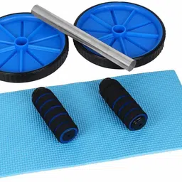 ajro deal Ab Wheel Roller with Knee Mat for Abdominal Core Fitness, Workout Abs Exercise Ab Exerciser image 2