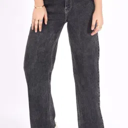 zayla Women Flared High Rise Black Jeans-picture-23