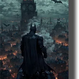 genzwall Batman City Night View Super Glossy HD Poster | Premium 300 GSM Laminated A3 (12x18 Inch) Unframed Wall Decor for Bedroom, Office & Living Room Photographic Paper-picture-11