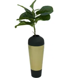 royaloak Gold Metal Two-Tone Flower Vases Set of 1-picture-30