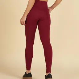 rhino rage Solid Women Maroon Tights image 2