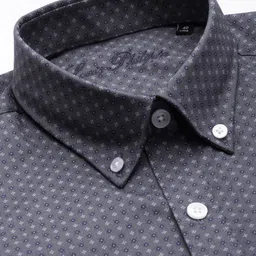 louis philippe Men Slim Fit Printed Button Down Collar Formal Shirt image 2