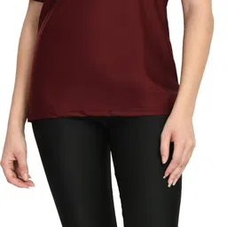 lebami Swimming Costume for Women, Two Piece Swimming Suit For Women And Girls Printed Women Swim-dress Maroon Swimsuit image 4