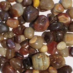 airzy Brown Onyx Stone 900g | Polished Chips for Aquarium & Healing Polished, Regular Oval, Round Onyx Pebbles image 2