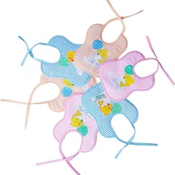 da anushi Soft Cotton Washable & Reusable Multicolor Highly Absorbing/Comfortable and Easily Adjustable Feeding Bibs In Apron Style For Babies,Toddlers,Infants image 4