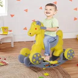 pandaoriginals MURPHY HORSE |2 IN 1 RIDER 1-4 YRS | ROCEKR AND RIDER Rideons & Wagons Non Battery Operated Ride On image 2