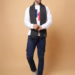 aanku Checkered Men Muffler-image-4