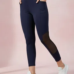 blinkin Solid Women Blue Tights-picture-11