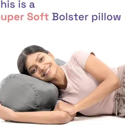 wakefit Polyester Fibre Bolster Pack of 2 Solid image 5