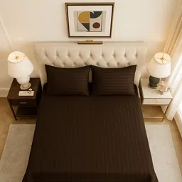 elegant weavers Microfiber Double Flat 144 TC Solid Bedsheet image 3