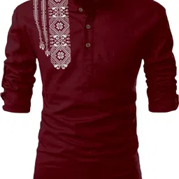 fashion marts Men Printed Cotton Blend Straight Kurta-picture-10