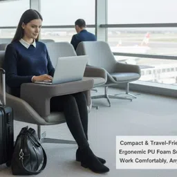 fridup Memory Foam Cushion Pack of 1 Solid Memory Foam Cushion Lap Desk Pillow Computer Table & Laptop Lap Desk for Sofa image 5