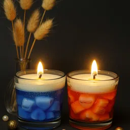 aaks enterprises AAKS Luxury Twin Hearts Scented Candle Pink Pack of 1 Candle image 3