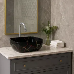 omzon Ceramic Premium Designer Table Top Wash Basin (10x14x5 Inch) 2606-DOVEL Table Top Basin-picture-13