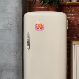 artvibes Fridge Magnet Cute Little Monk Decorative Item for Refrigerator|Almirah(RM_7015) Fridge Magnet Pack of 1 image 5