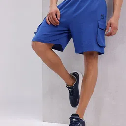 hrx by hrithik roshan Solid Men Blue Cargo Shorts-picture-18