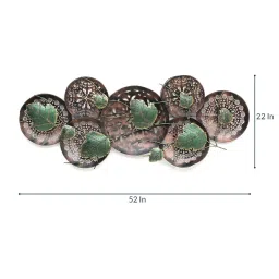 desert oak Wrought Iron Decorative Leaf Wall Art With Led In Multicolour image 4